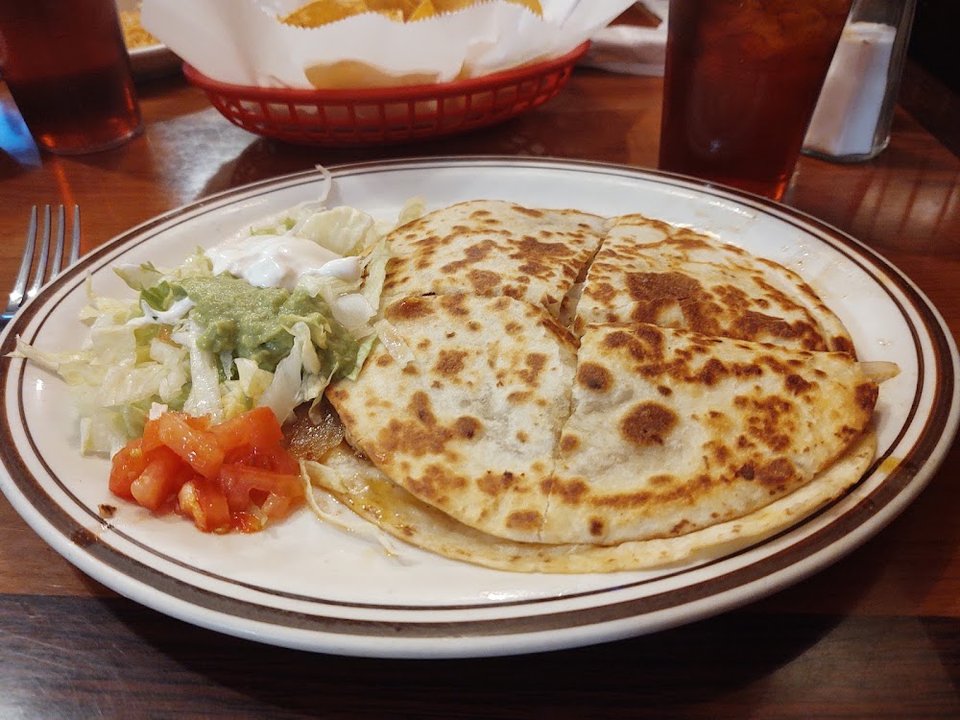 Mushroom and Cheese Quesadilla